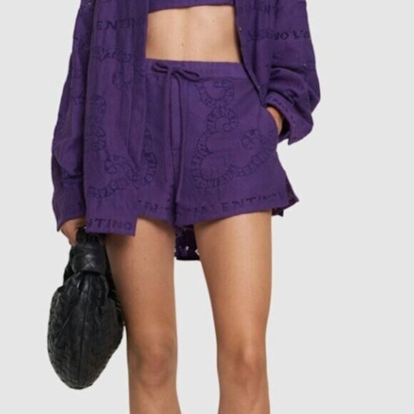 Valentino Garavani Pointelle Lace Shorts - Size 42 - Picture 3 of 11